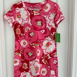 NWT Lilly Pulitzer Emily Dress - Hotty Pink Cherry Begonias - Size S - NEW Tags
